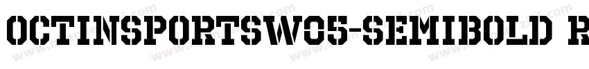 OctinSportsW05-SemiBold Regular字体转换